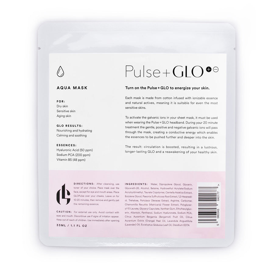 Pulse+GLO Aqua Sheet Masks